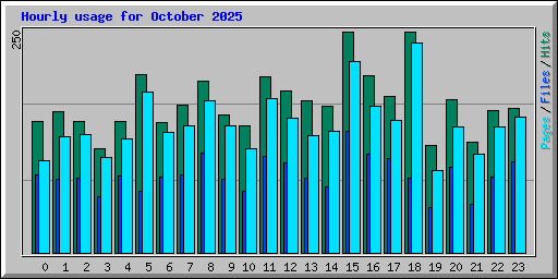 Hourly usage for October 2025