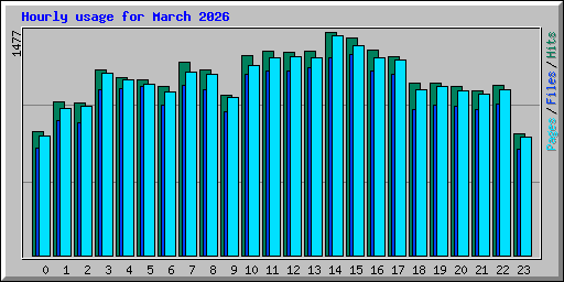Hourly usage for March 2026